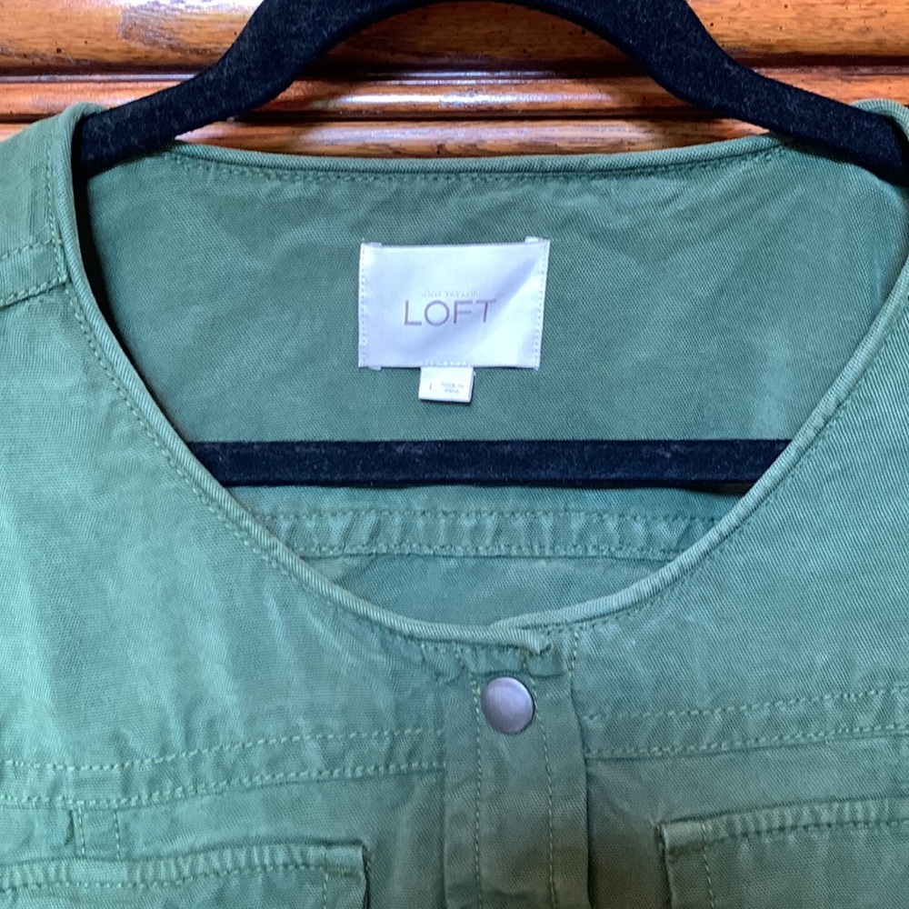 Loft Army Green Utility Jacket - image 2